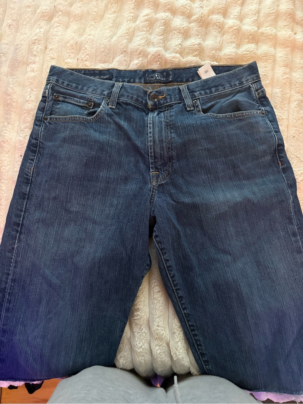 Lucky Brand Men's Dark Blue Straight Jeans